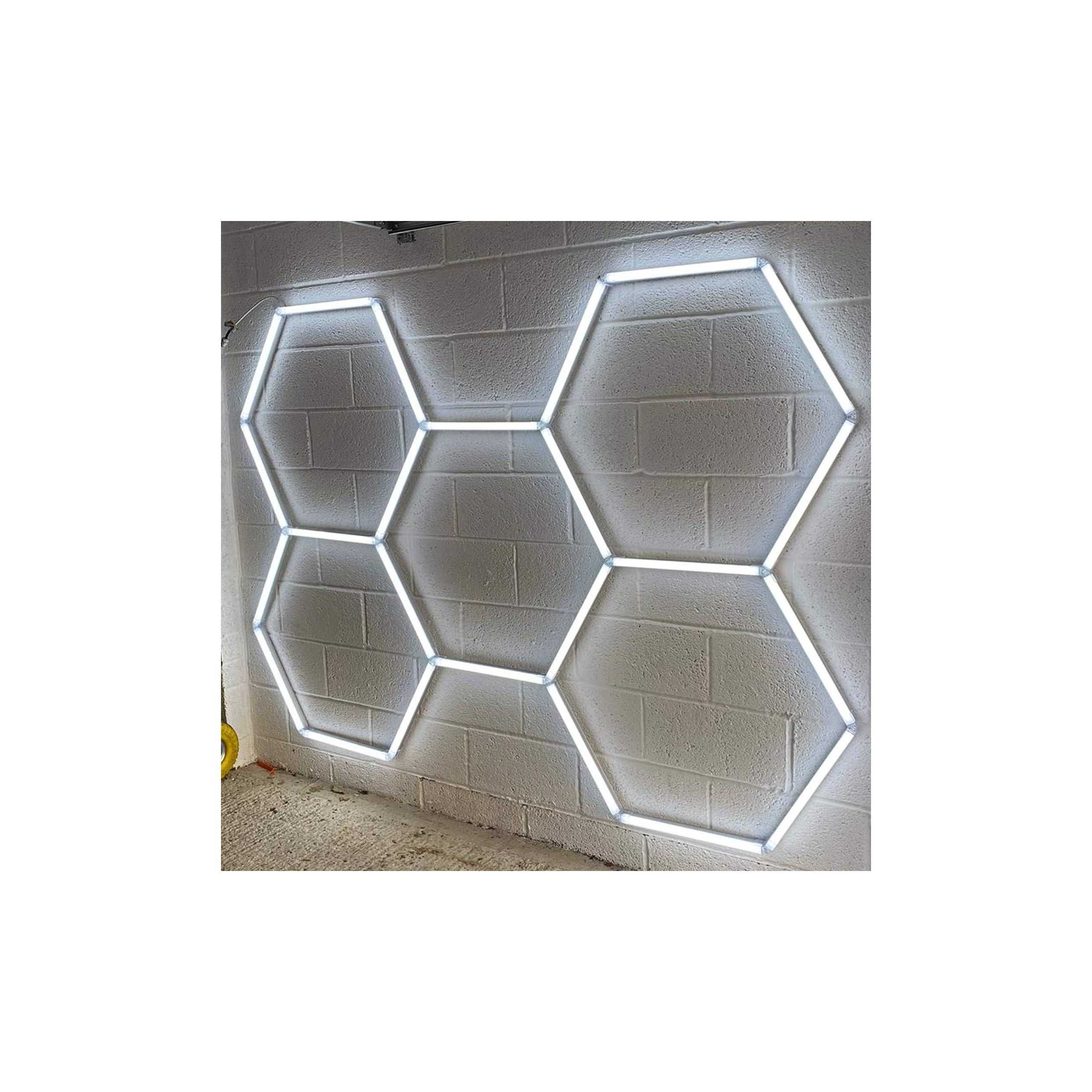 Lumini LED Hexagonale ONE pt saloane,sali fitness,barber shop,garaje