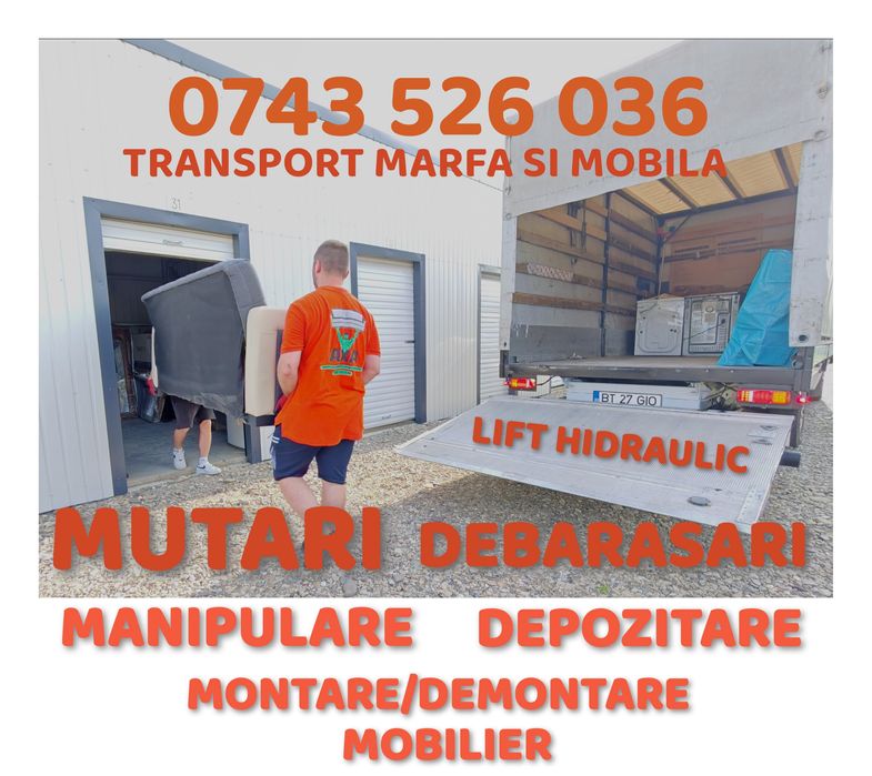 Mutări & Transport Mobilier, Marfă și Debarasări în Iași