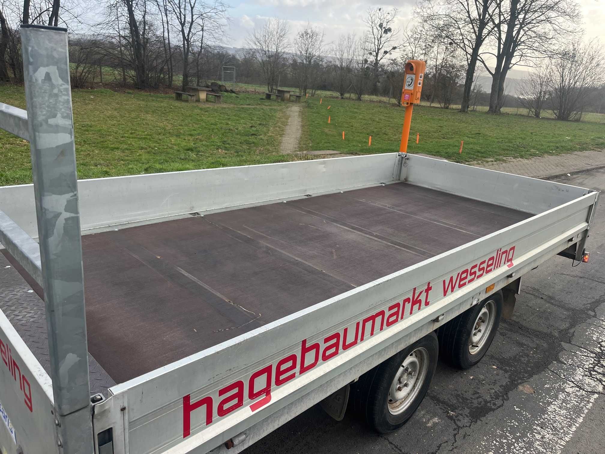 remorca trailer platforma Saris Humbaur 2 axe 4*1.90m an 2010