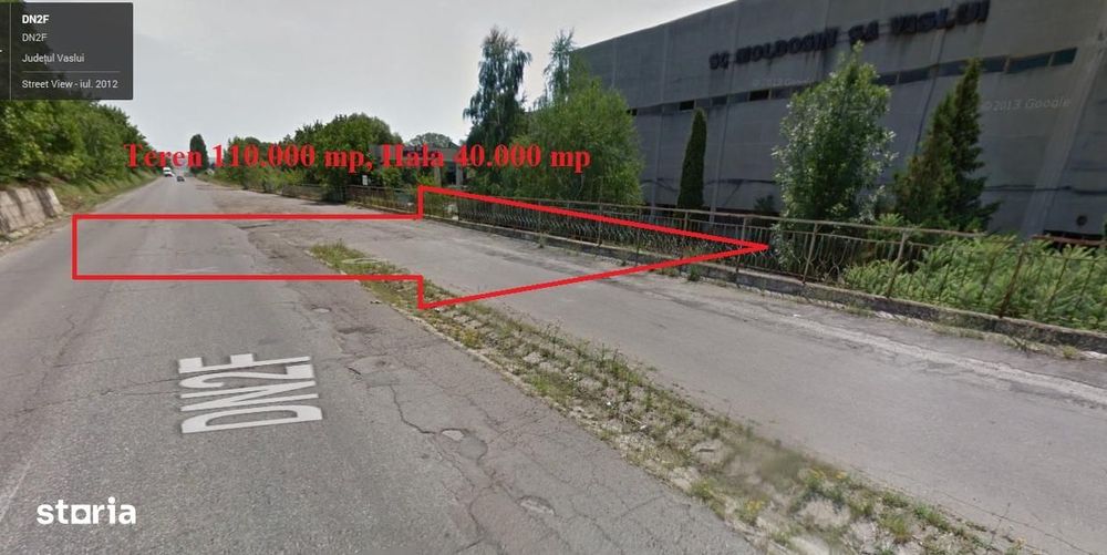 Teren Vaslui sos.Bacaului 110.000mp, Hala 40.000mp