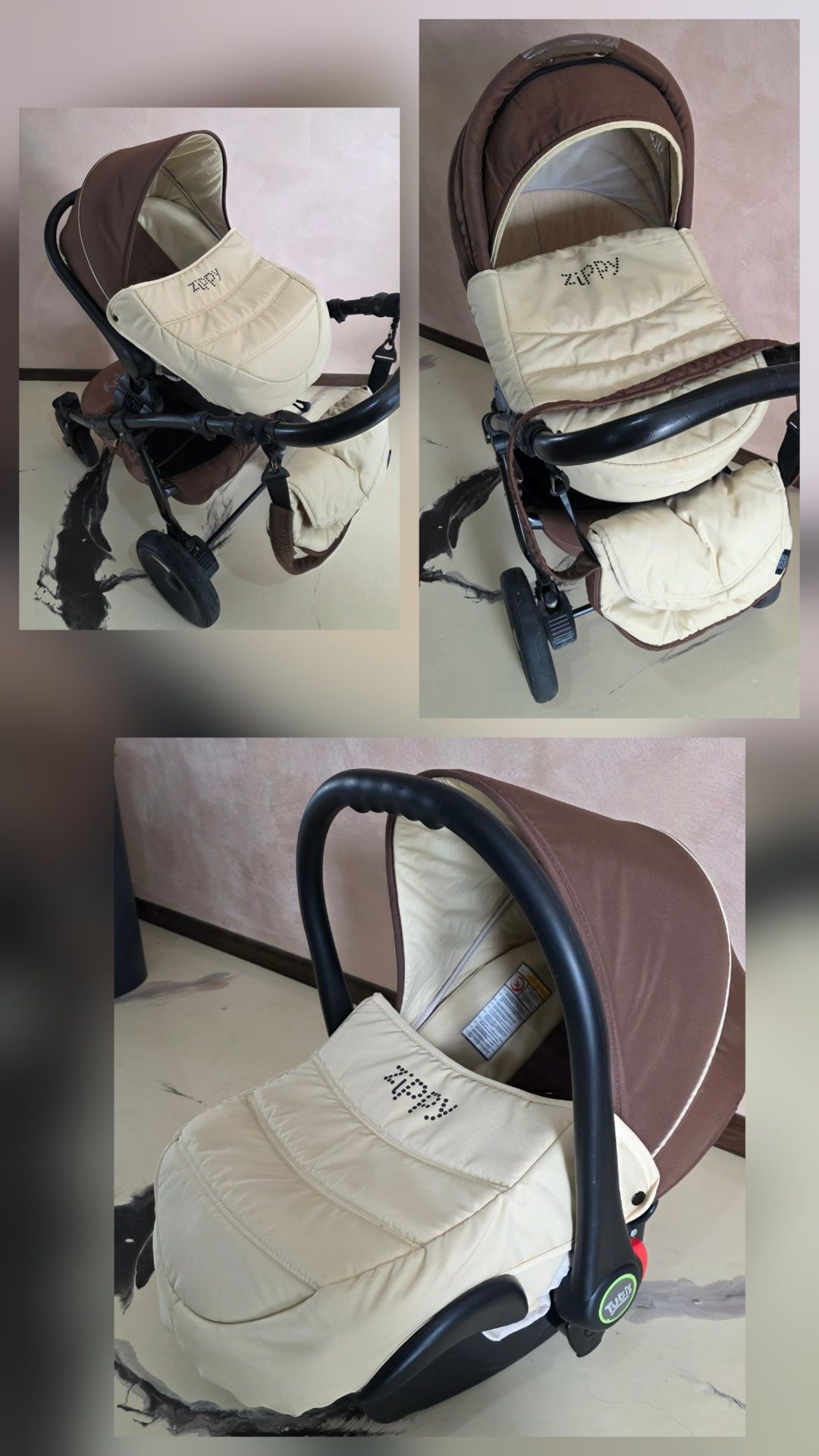 Бебешка количка Tutis Zippy 3в1