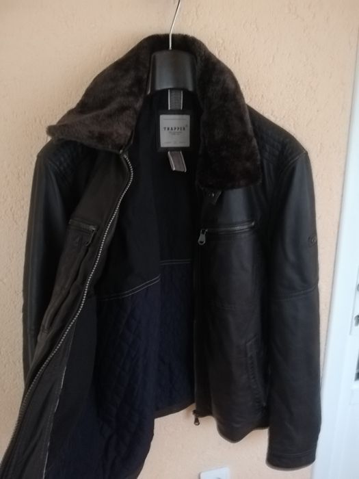 Geaca piele bărbati Trapper xl