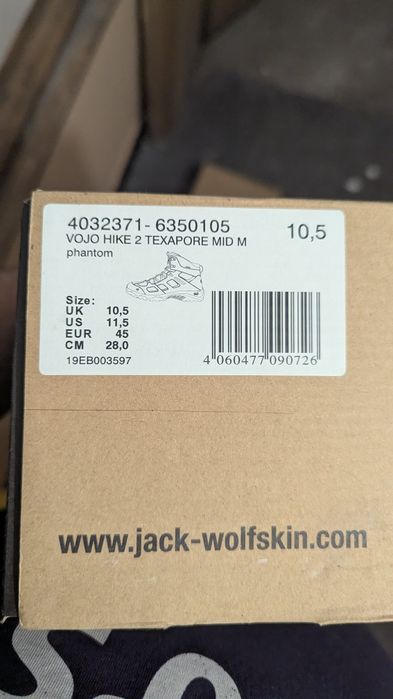 Jack Wolfskin Vojo hike 2 mid. 39 и 45 номер.