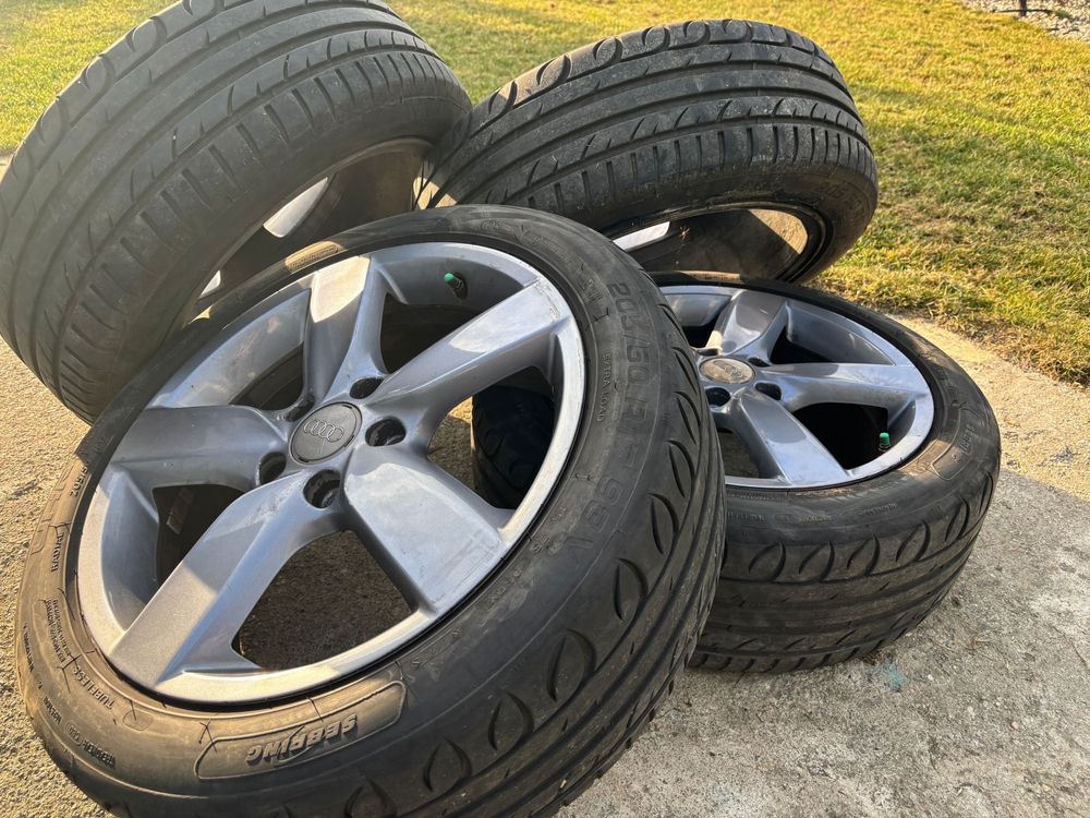 Jante, roti complete,  cu cauciucuri 205/50 R17 dot 1123 noi