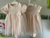 2 бебешки рокли с боди H&M