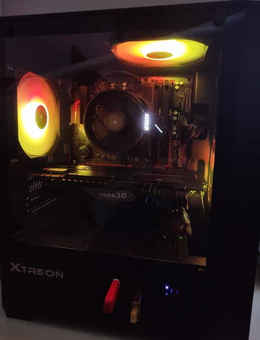 Компактный игровой компьютер на Ryzen 12 ядер, видеокарта на 8 Гб.