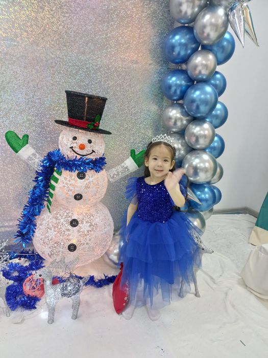 Платье электросиний