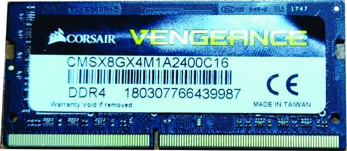 Memorie laptop Corsair VENGEANCE DDR4, 8GB, 2400Mhz