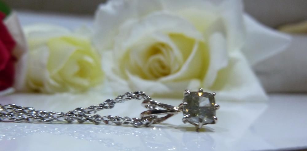 Colier aur 14k cu diamant natural de 1.0ct