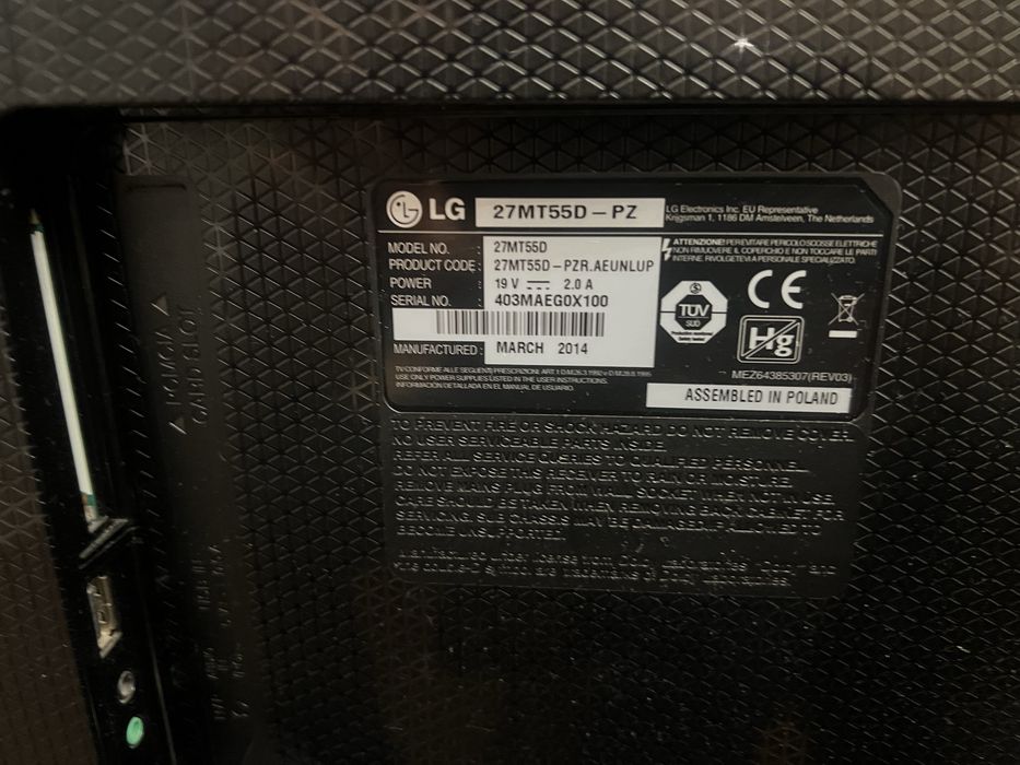 Телевизор LG 27 инча монитор