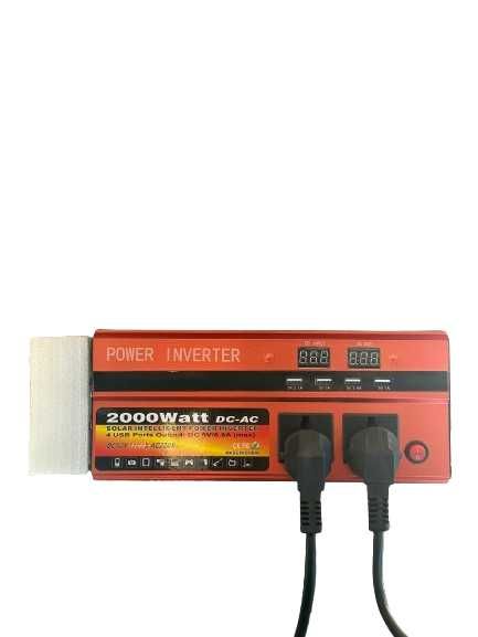 Invertor Solar, Panouri Fotovoltaice, 2000W, 12V DC - 230V AC