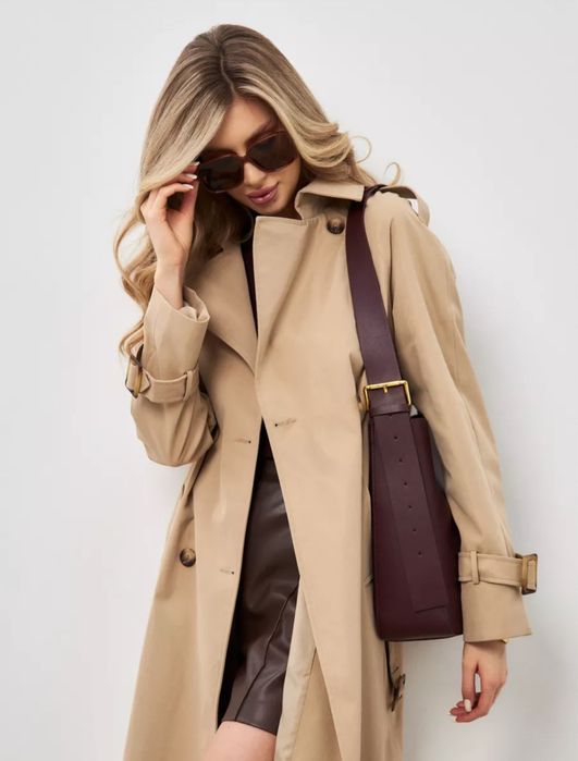 Тренч длинный, плащ оверсайз