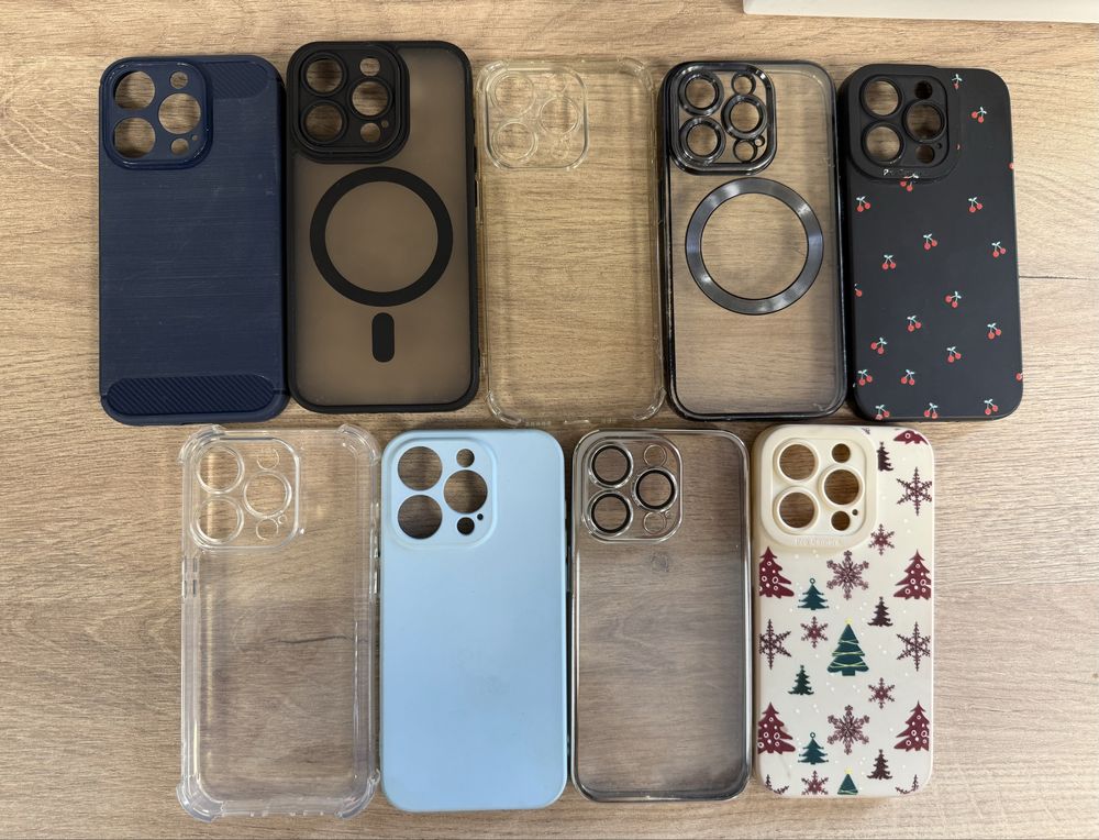 Кейсове и протектор за дисплей за I phone 15pro цена за всичко 50лв