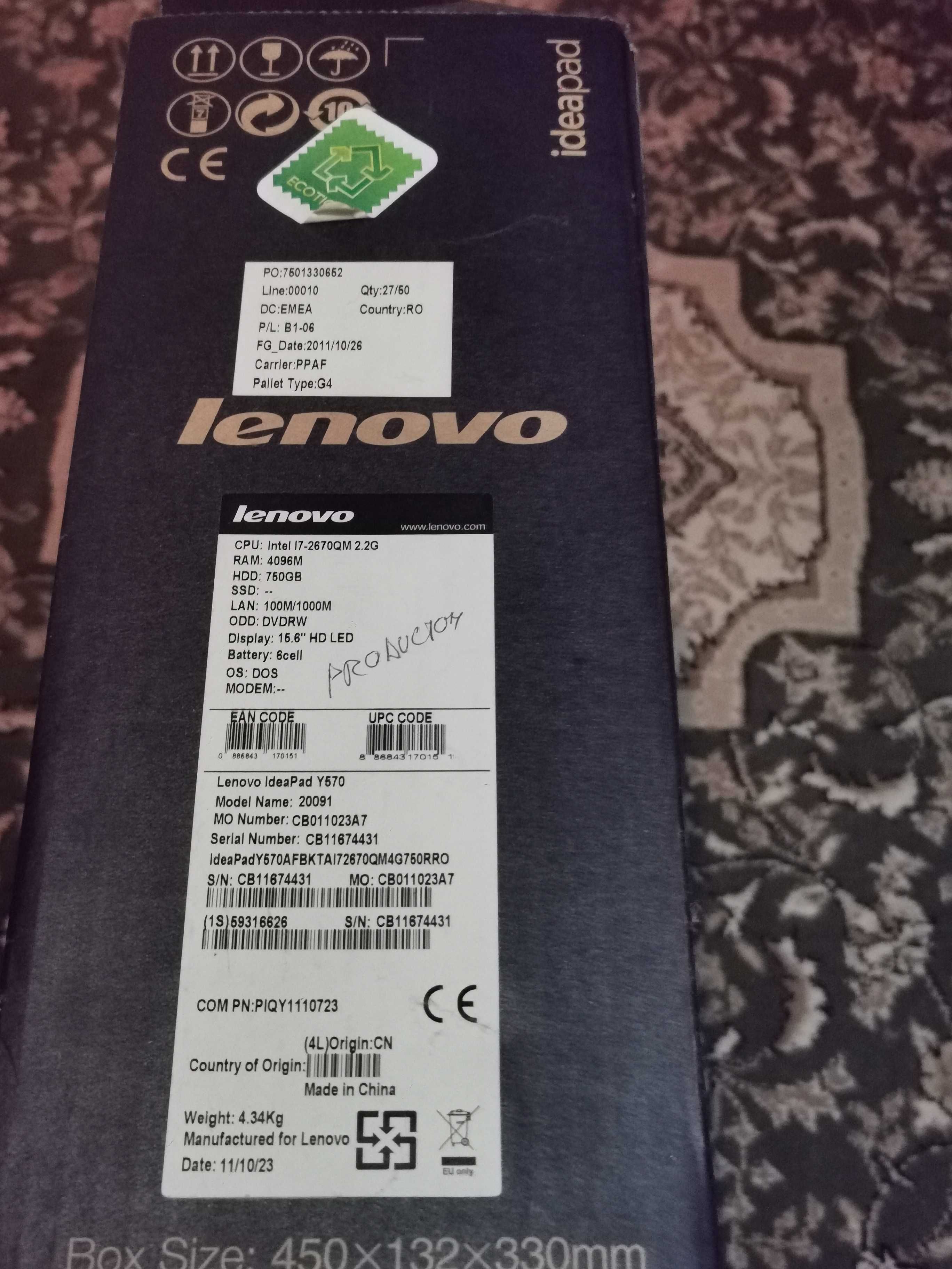Laptop Lenovo Ideapad I7