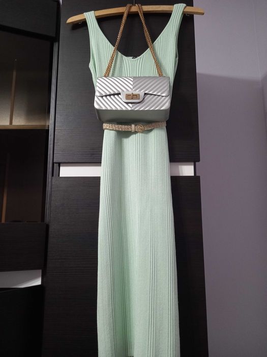 Rochie noua Marciano Guess verde pastel + gentuta plic cadou