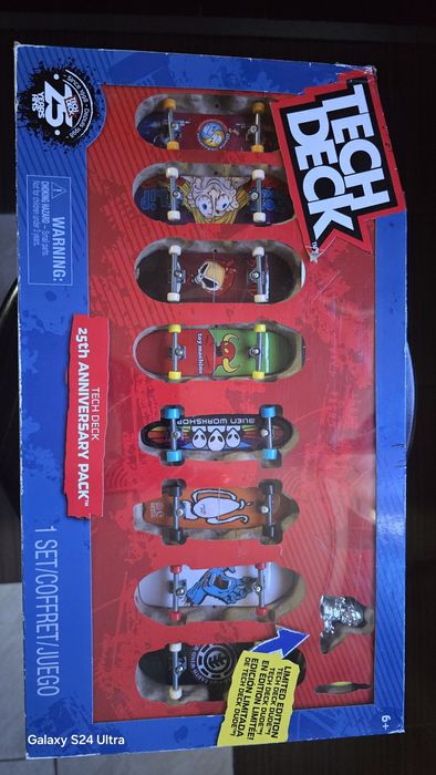 Set 8 mini placi skateboard, Tech Deck, 25th Anniversary, 20143345