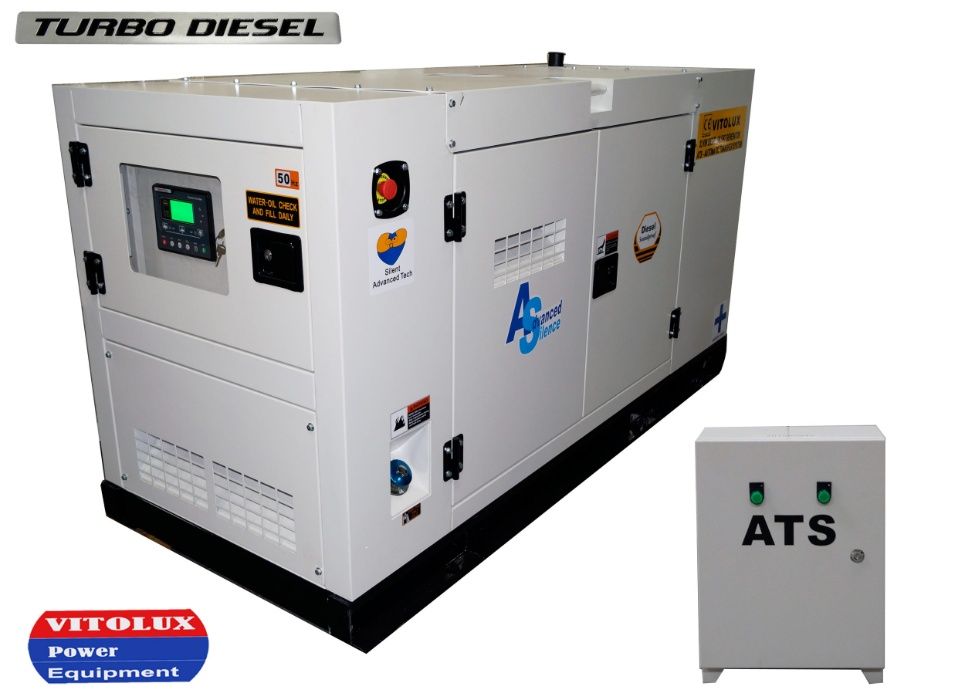 69 KVA / 55 KW Шумозаглушени Трифазни Дизелови Генератори с Автоматика