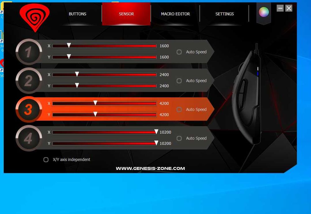 Mouse Gaming 10200 DPI Genesis Krypton 800