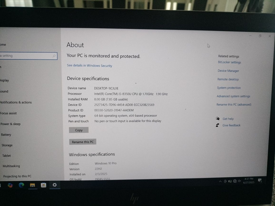 Vand laptop Hp Elitebook 840-G5, I5
