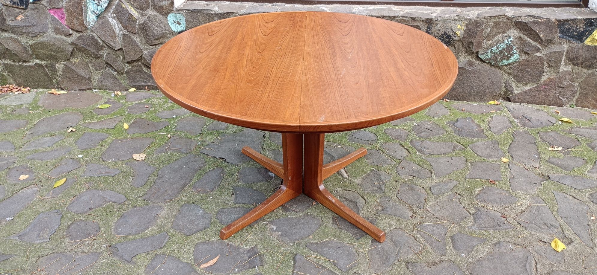 Masă + scaune 8 persoane lemn masiv tec teak Mid Century Scandinavian