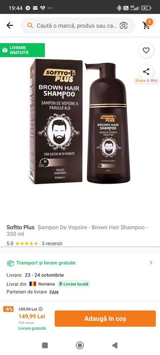 Șampon colorant saten pt barbati