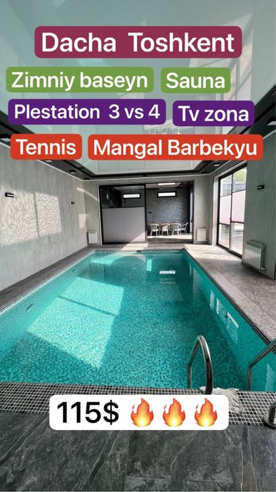 Lyuks Dacha  Toshkenda ‼️ Zimniy Baseyn Sauna bor