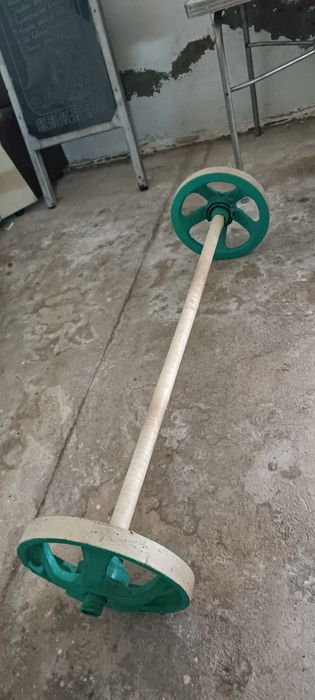 штанга, велетренежер, гиря, гантели, лежак