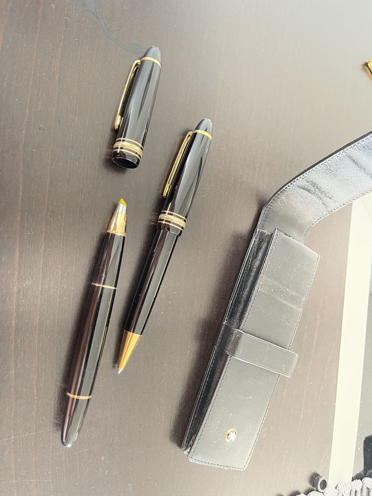 Montblanc химикалка и маркер с калъфче