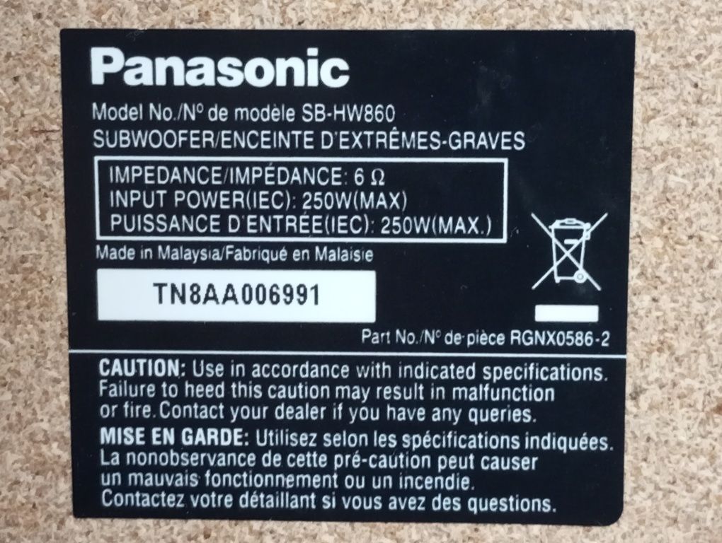 Panasonic 5,1 SB si PIONEER VSX