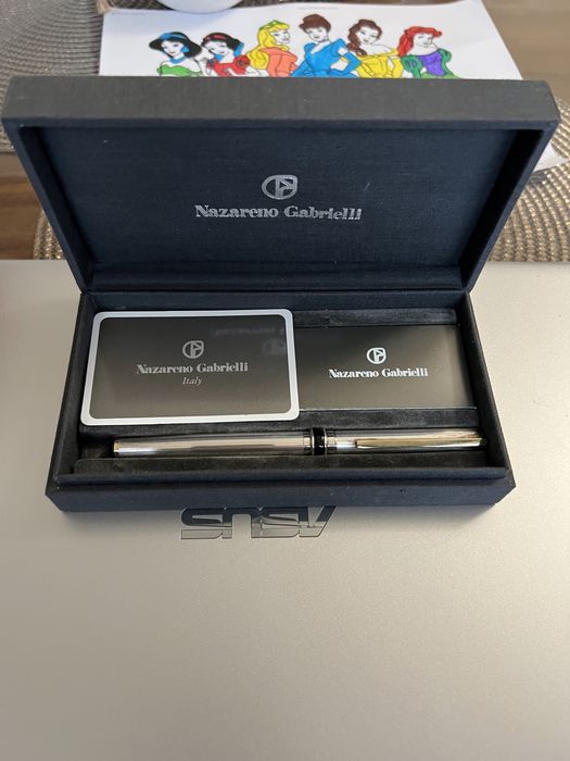 Stilou penita de aur 14k , onix Nazareno Gabrielli