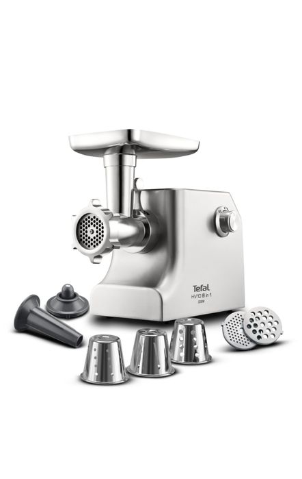 Masina de tocat carne Tefal HV10 NE858D38, 2200 W, 5.5 kg/min, 8 in 1,