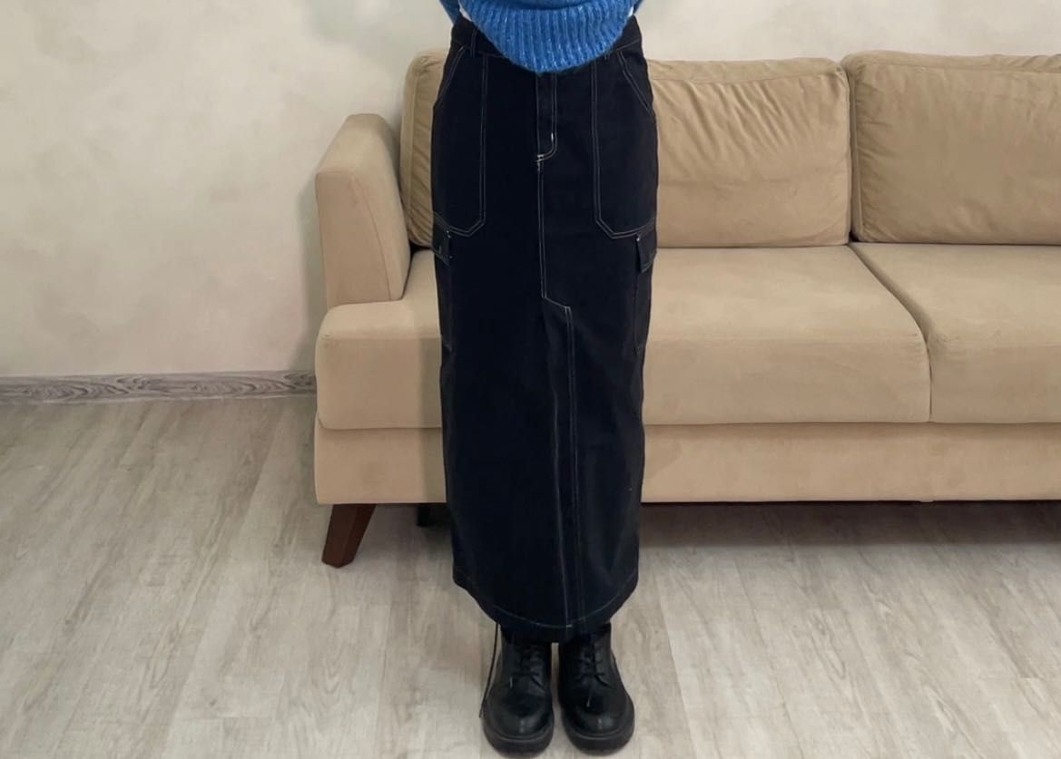 джинсовая юбка длинная
