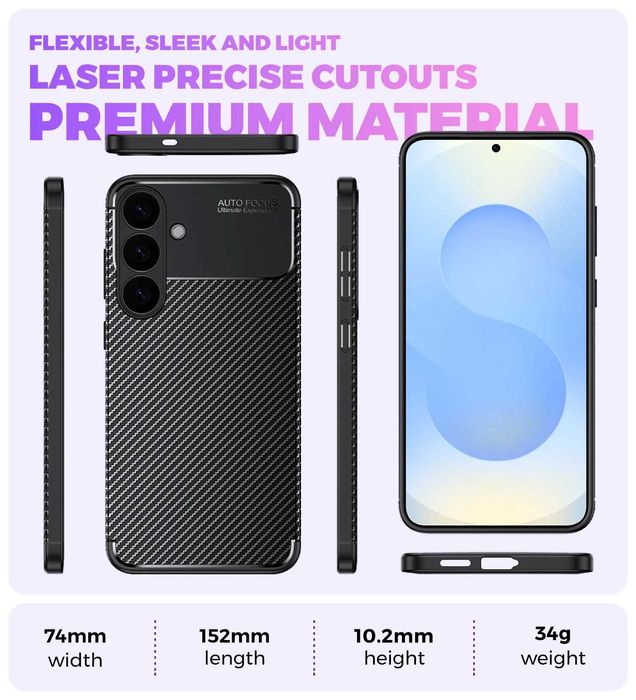 Husa Antisoc model carbon pentru Samsung Galaxy S25 / S25 Plus