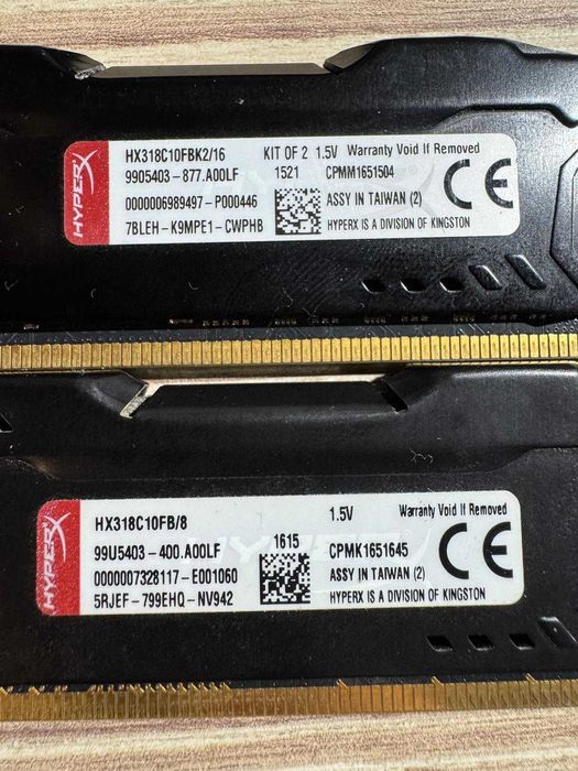 Memorie DDR3 Fury HyperX 2x8g