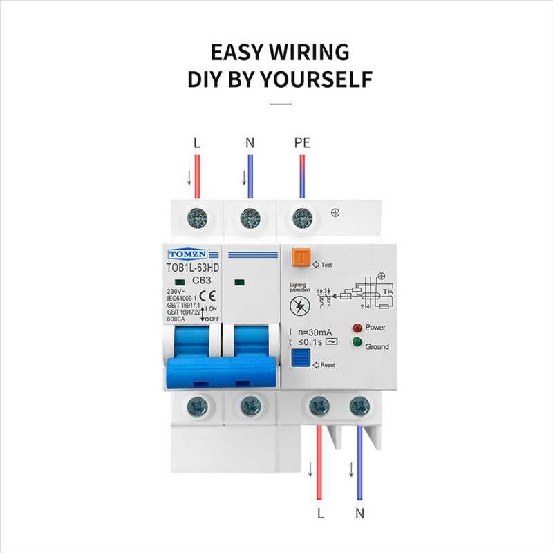 R CC B with Surge Protector with Lightning-Protection SPD 63A