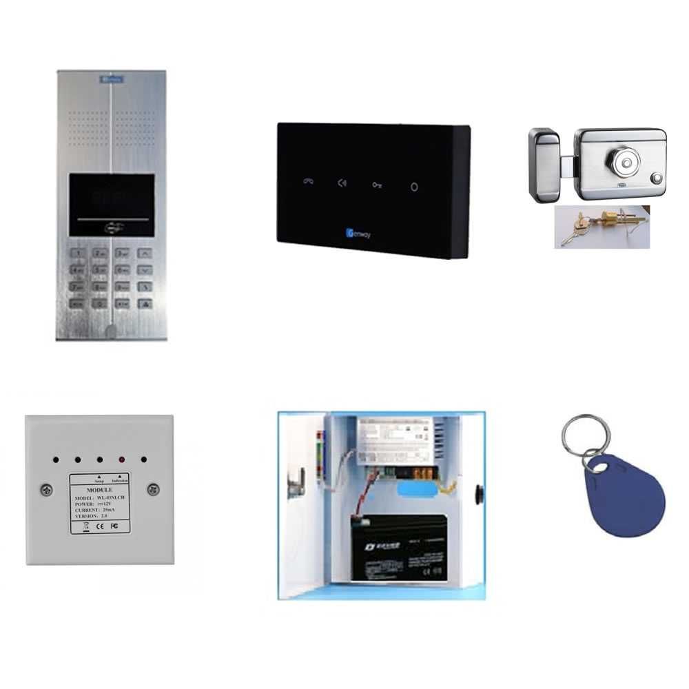 Set interfon audio Genway pentru 27 de apartamente WL-03NLX, WL-03NXFC