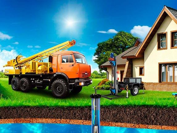 Бурение скважин под воду и столбы