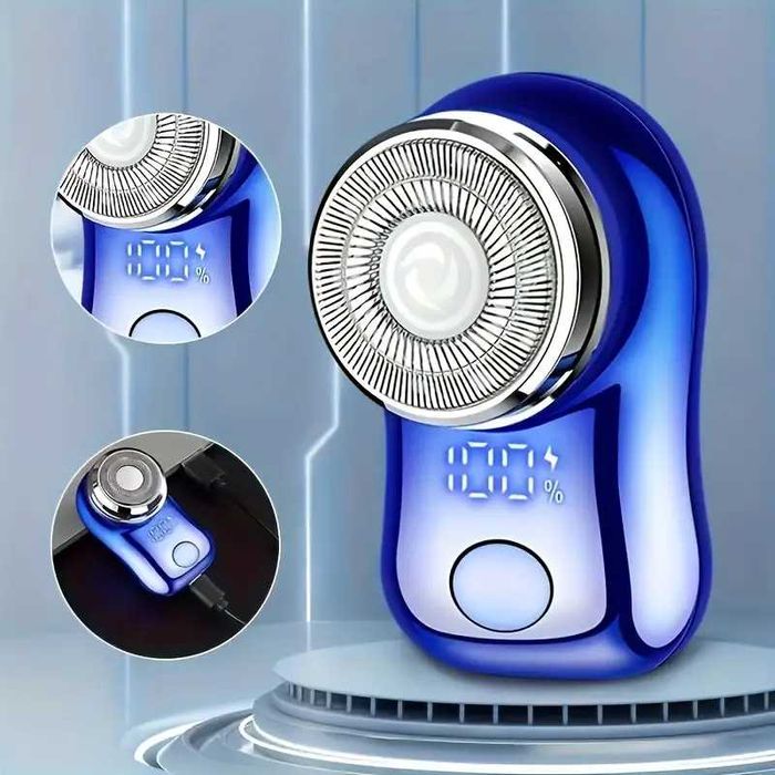 Masina Aparat de ras barberit electric USB afisaj, lame rotative USB