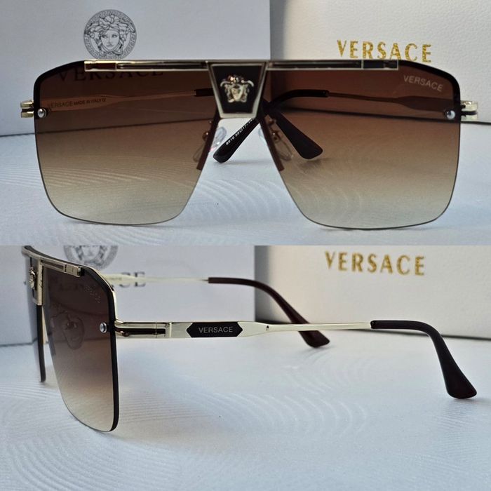 Мъжки слънчеви очила маска кафеви