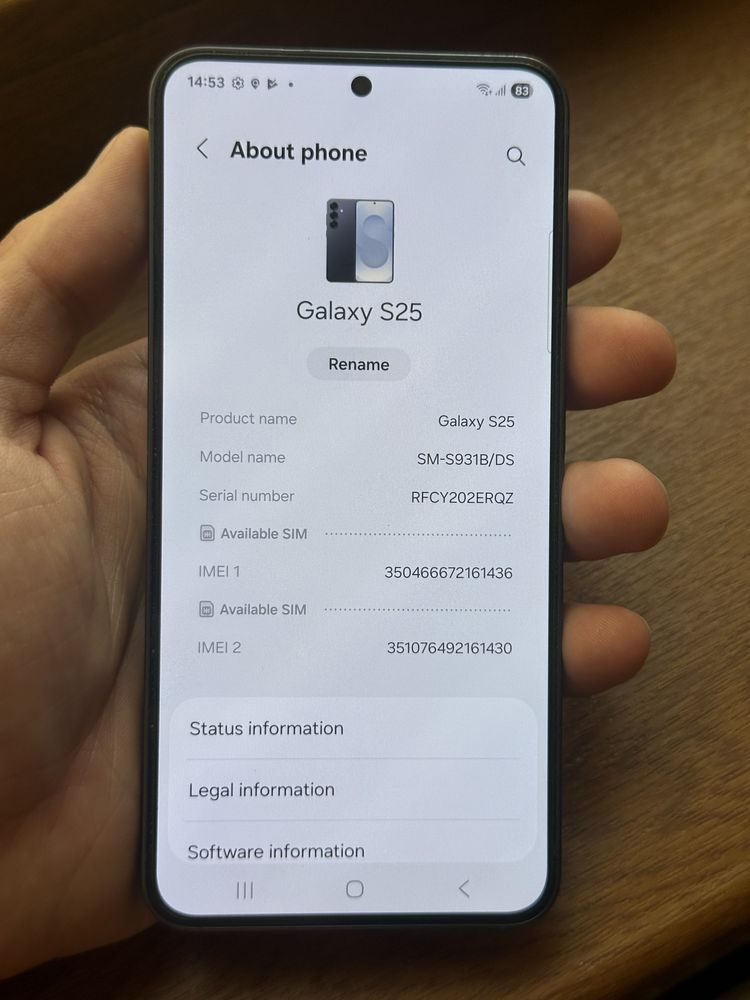 Samsung S25 12/256GB IMPECABIL
