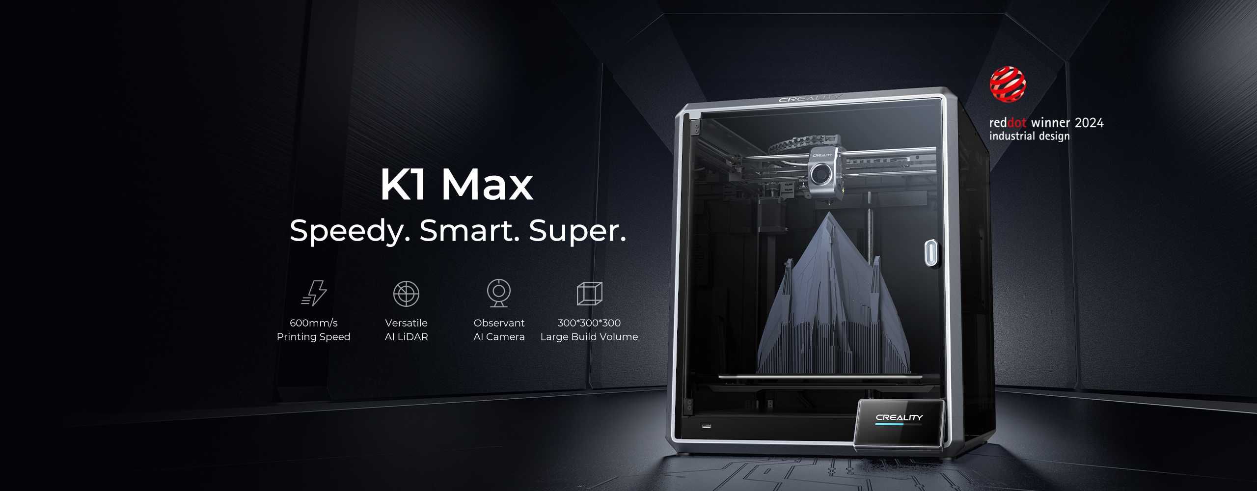 Creality K1 MAX 3D Printer Camera AI самый быстрый 3Д принтер