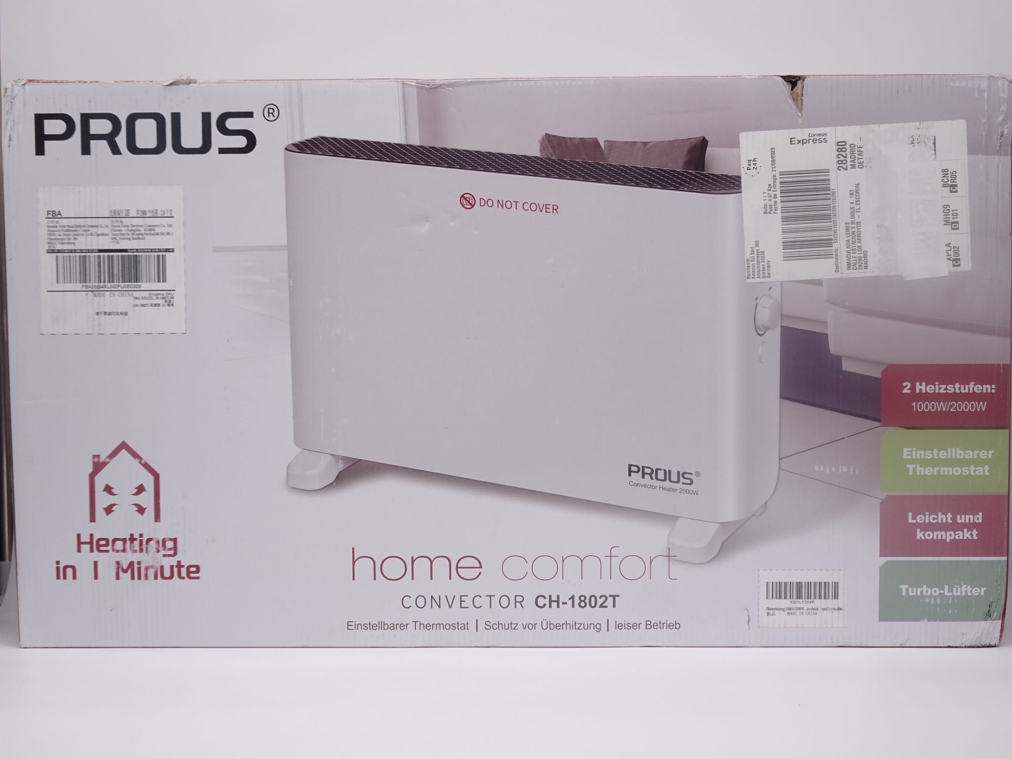 PROUS 2000W Electric Convector Heater