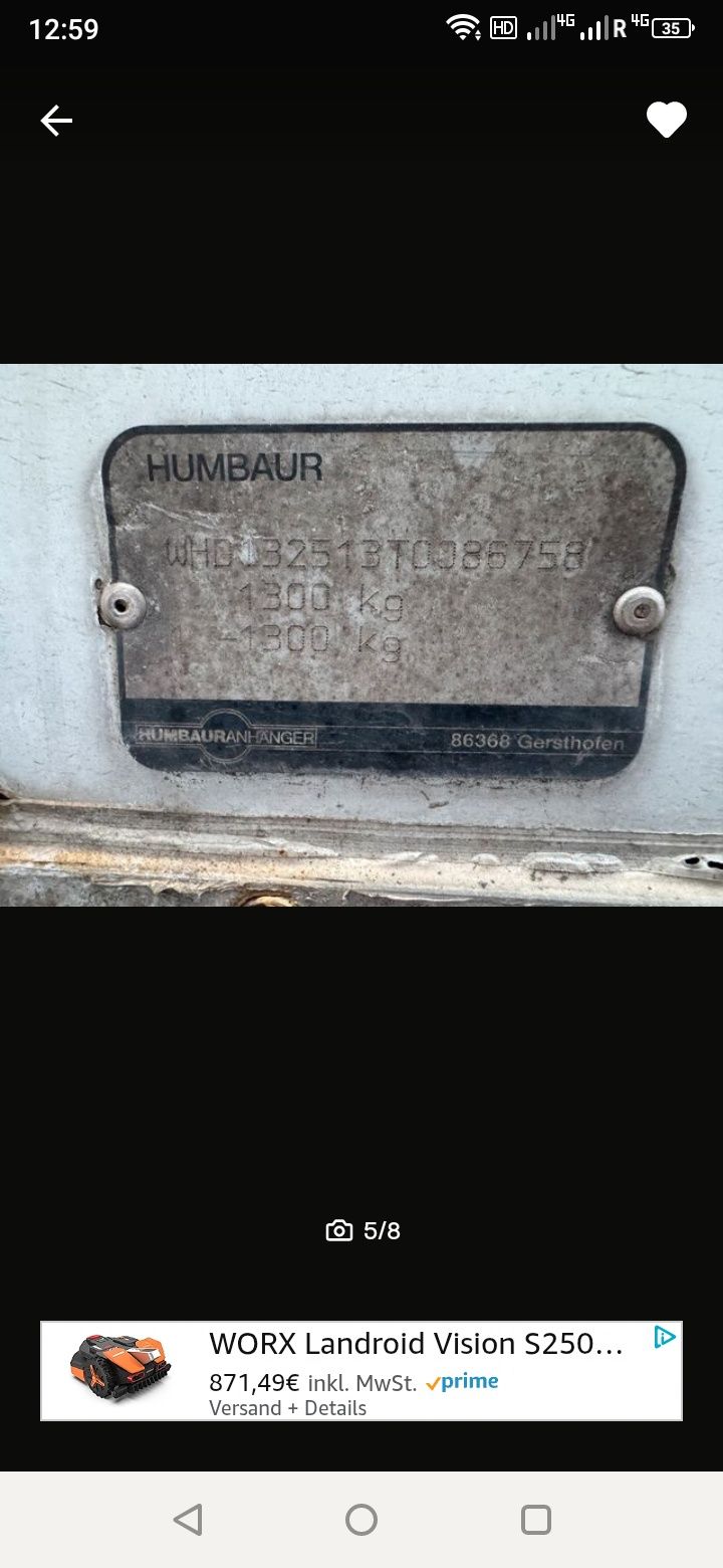 Продавам ремарке HUMBAUR