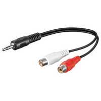 Cablu audio 3,5 mm stereo tata - 2 sau 3 x RCA mama