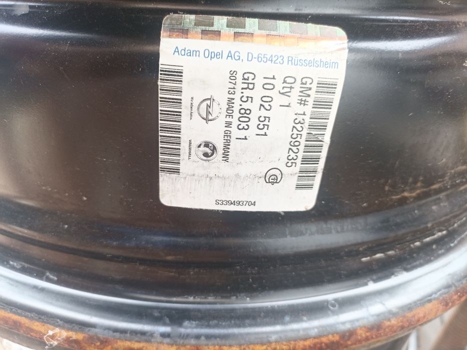 Jante R16 Opel cu valvă și senzori