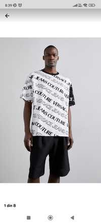 Tricou VERSACE original nou model oversize cu imprimeu pe spate ,L,XL