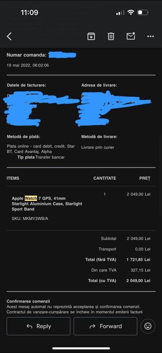 Apple Watch Series 7 GPS, 41mm - Starlight Aluminium Case