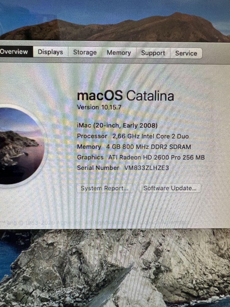 iMac A1224,20-inch,early 2008