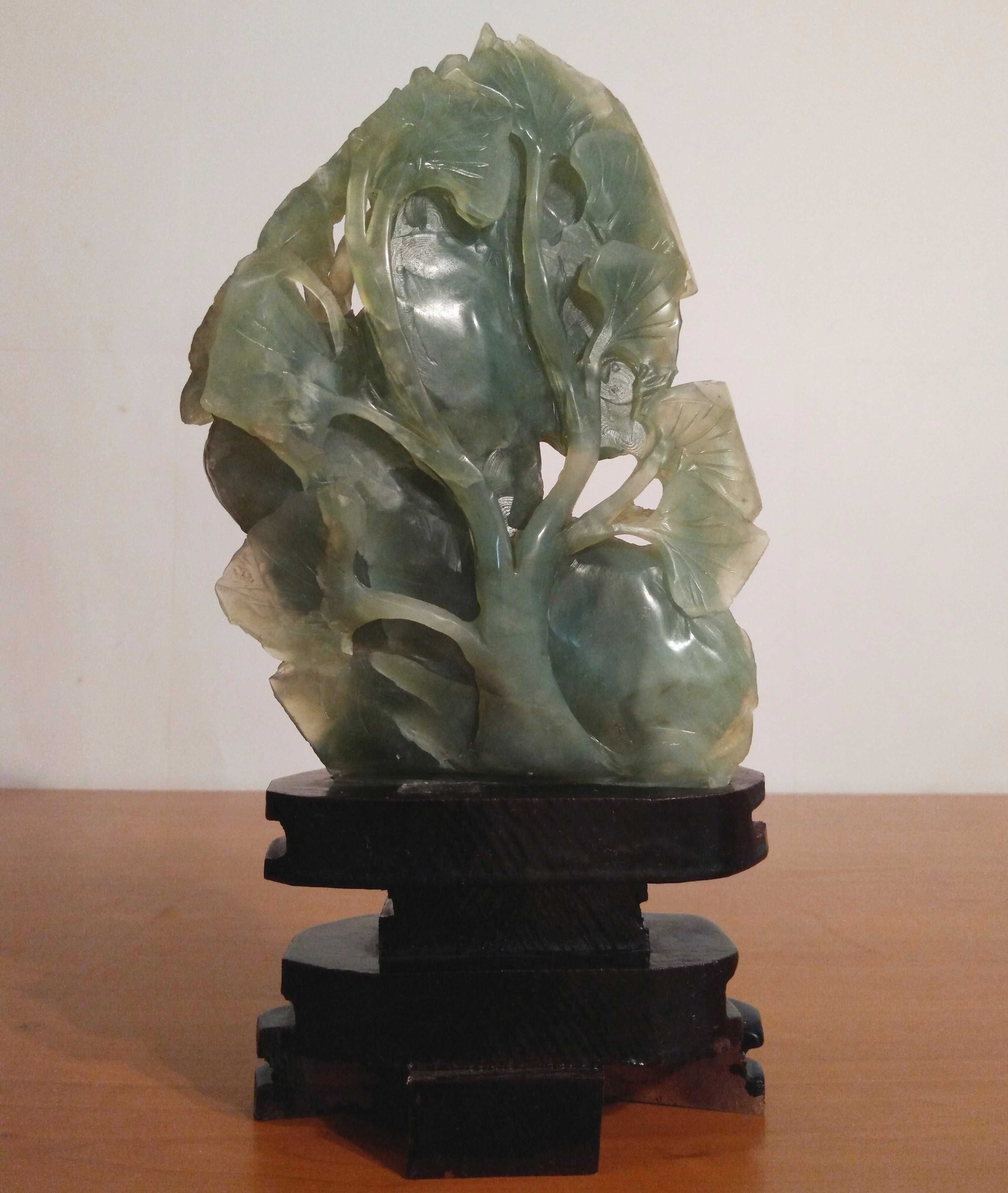 Statueta asiatica Feng Shui pentru sanatate |Jad sculptat| piesa veche