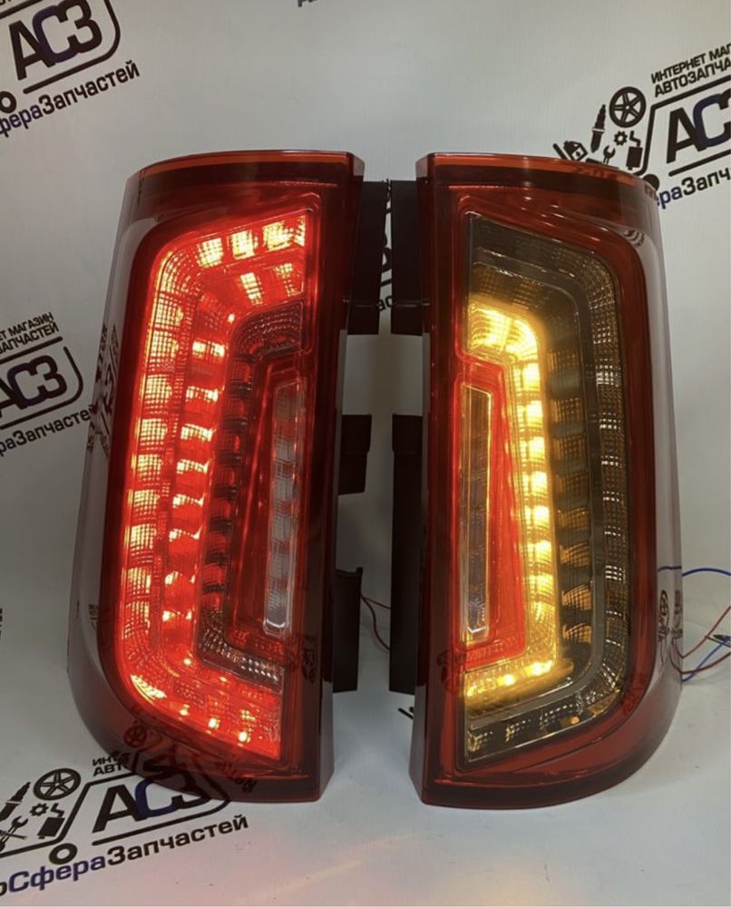 Задние led фары на lada largus